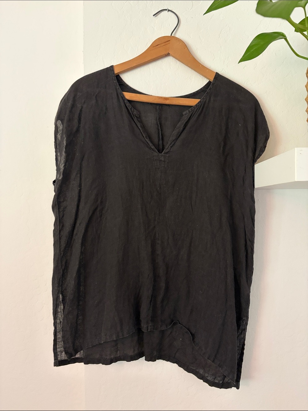 CPSHADES Black Linen Top